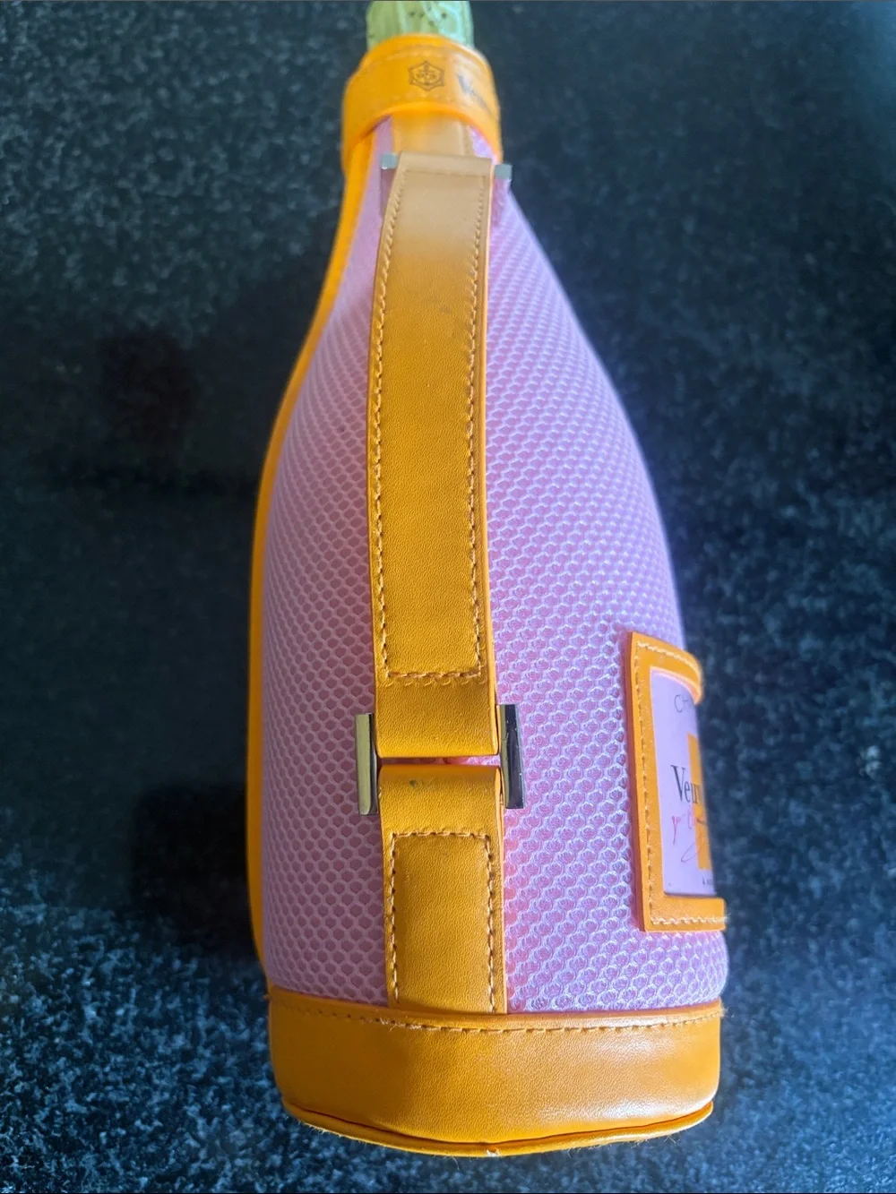 Veuve Clicquot Rosé Pink & Yellow Champagne Bottle Cooler